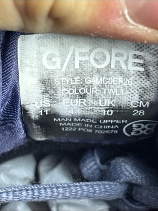 G/Fore MG4+ T.P.U. Spikeless Golf Shoe G4MC0EF26 Twilight Mens Size 11 main image 8